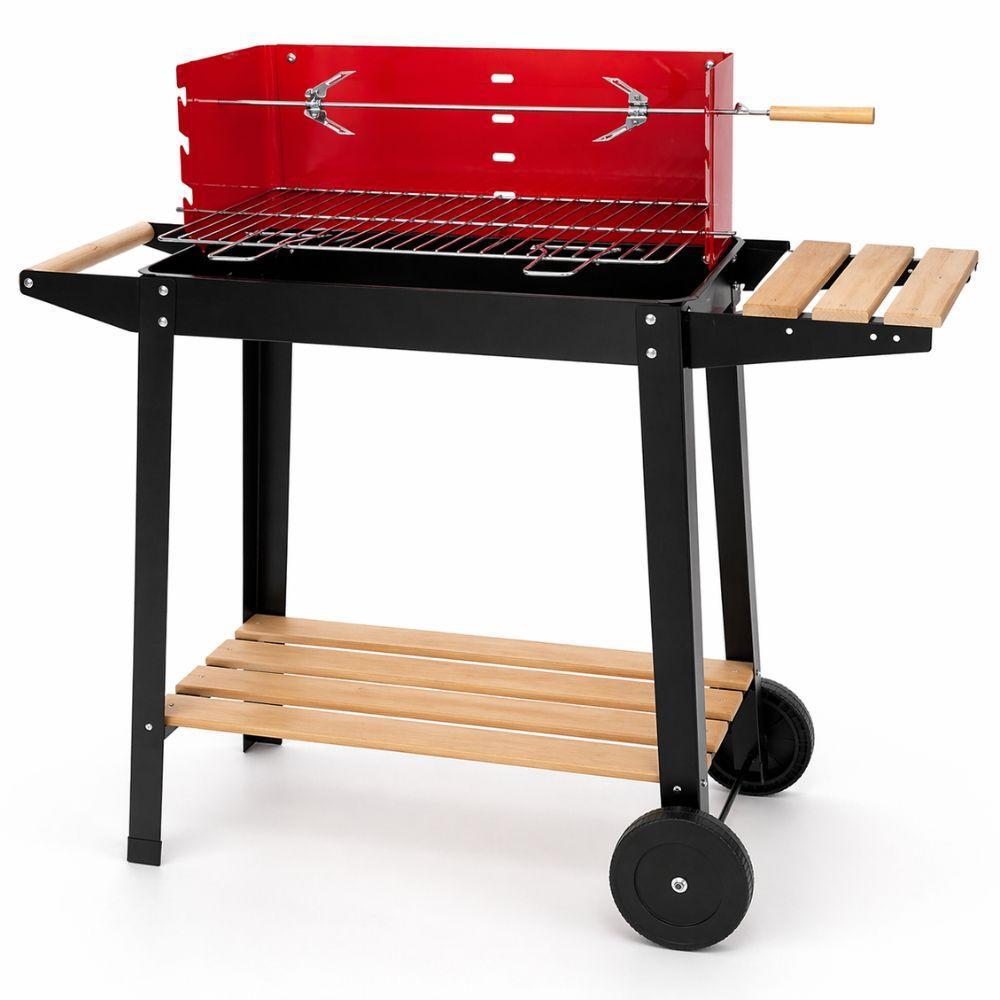 Barbecue a Carbone in Metallo con Ruote