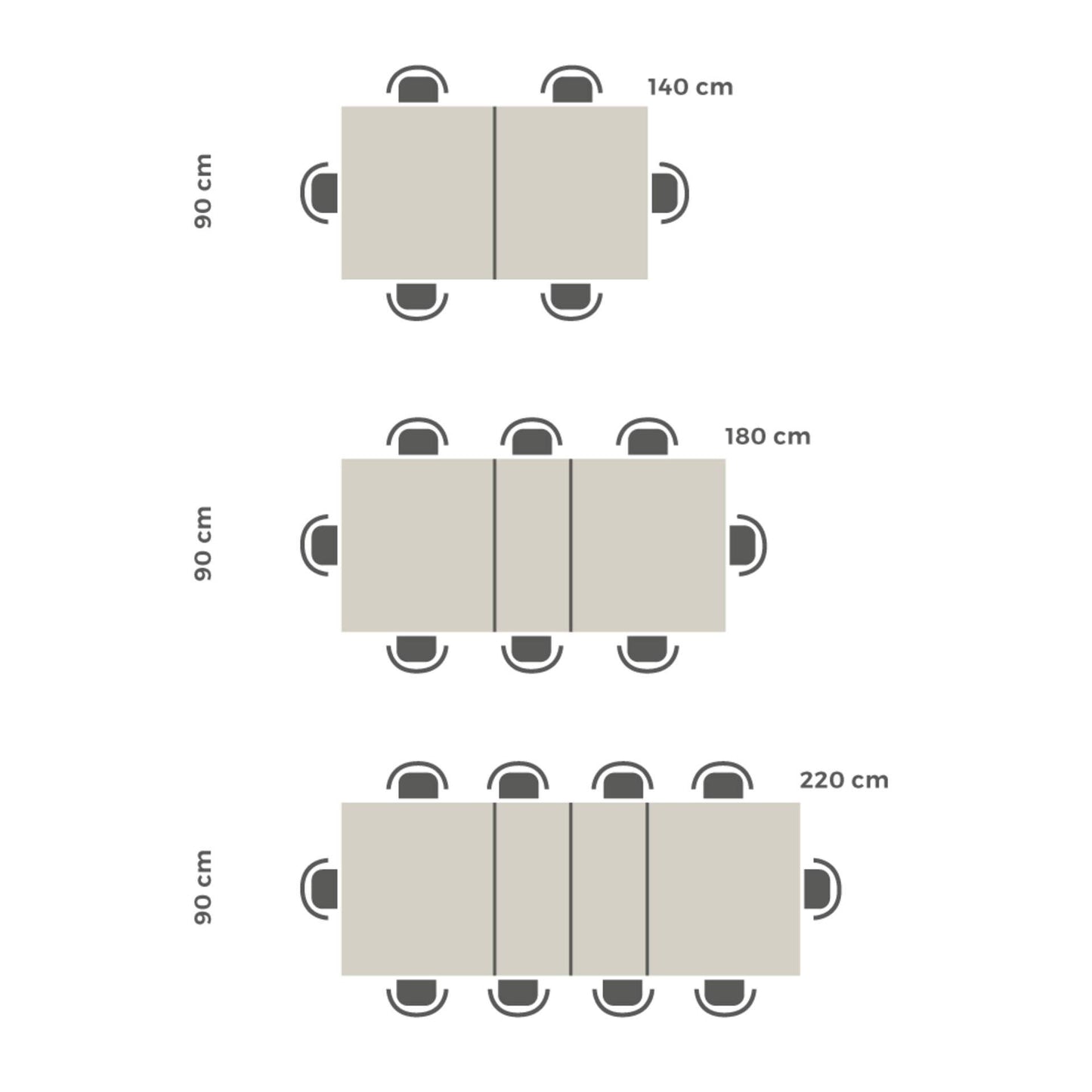 Tavolo Allungabile Fino a 220cm